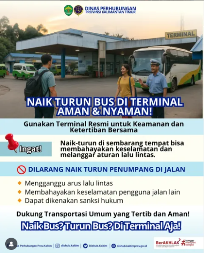 Naik Turun Bus di Terminal Aman dan Nyaman