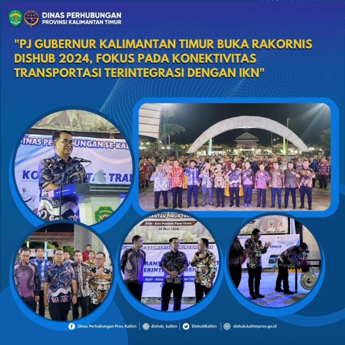 PJ Gubernur Kalimantan Timur Buka Rakornis Dishub 2024, Fokus pada Konektivitas Transportasi Terintegrasi dengan IKN